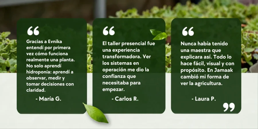 Banner con testimonios